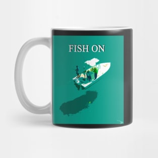 Fish On with text Mug